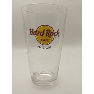 Chicago Hardrock Glass Hard Rock Cafe CHICAGO Pint Glass EUC